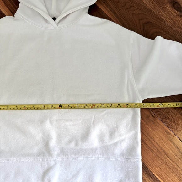 Zara Ultra Soft Cropped Hoodie S White - Picture 7 of 12